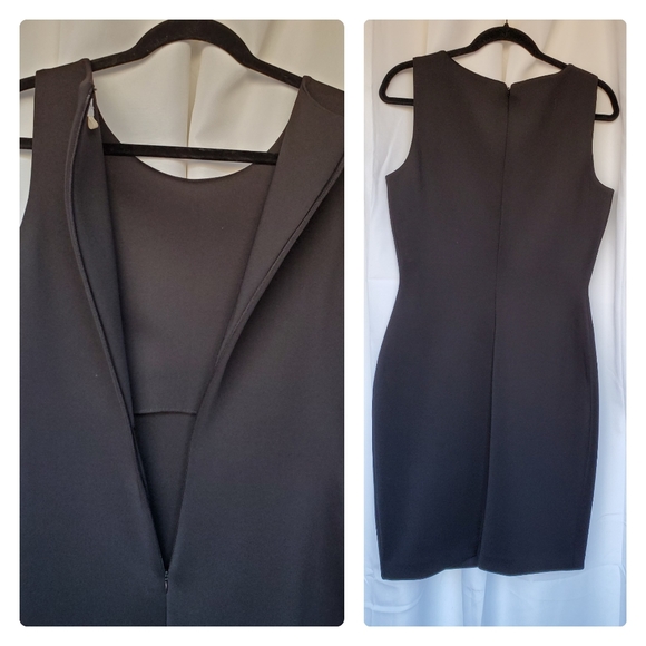 Calvin Klein Black Scuba Crepe Bodcon Beaded Dress - Picture 4 of 7